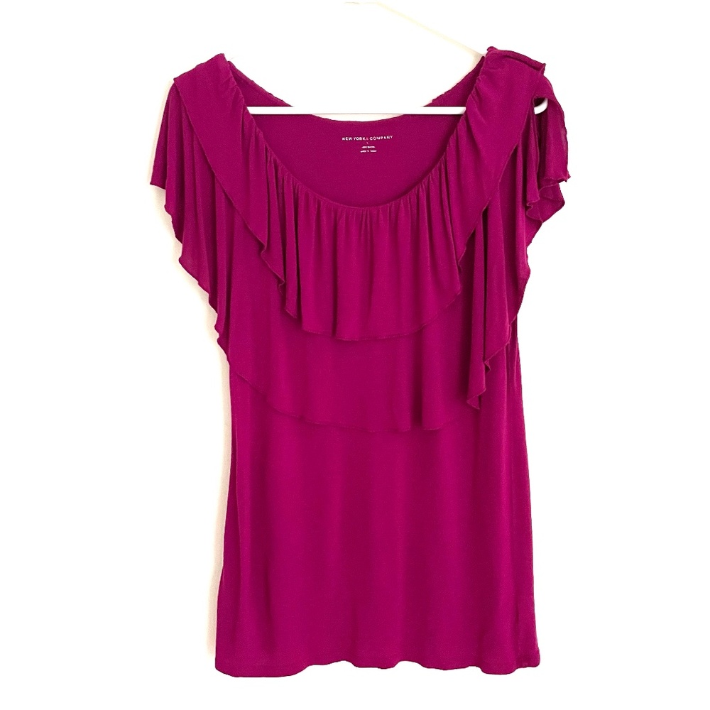 New York & Co. Women's Large Fuchsia Color Top
